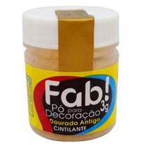 Pó para decoração dourado antigo cintilante 3g Fab