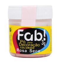 Pó para decoração rosa seco 3g Fab