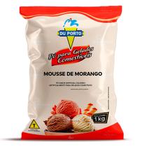 Pó para Gelados Comestíveis Du Porto Sabor Mousse de Morango 1kg Pó para Gelados Comestíveis Du Porto Sabor Mousse de Morango 1kg