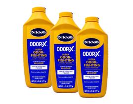 Pó para pés Dr. Scholl's Odor-X Ultra Odor 185mL x3