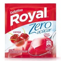 Pó Para Preparo de Gelatina Sabor Cereja Zero Açúcar Royal 12g