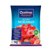 Pó para preparo de gelatina sabor morango qualimax c/ 1 kg