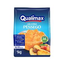 Pó para preparo de gelatina sabor pessego qualimax c/ 1 kg