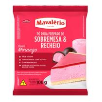 Pó para Preparo de Sobremesa Sabor Morango 100Gr - Mavalério