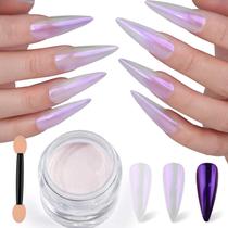 Pó para Unhas Cromado Pérola Branca Moonlight Chrome editTime Pó para Unhas Cromado Pérola Branca Moonlight Chrome editTime