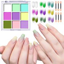 Pó para Unhas GJNL 9 Cores Gradiente Pigmento Sólido Pó para Unhas GJNL 9 Cores Gradiente Pigmento Sólido