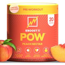 Pó pré-treino EBOOST POW Natural 20 porções de pêssego Pó pré-treino EBOOST POW Natural 20 porções de pêssego