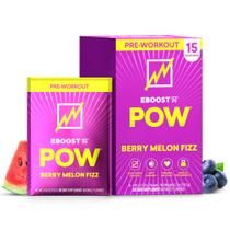 Pó pré-treino EBOOST POW Natural Berry Melon Fizz