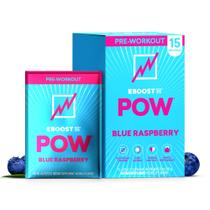 Pó pré-treino EBOOST POW Natural Blue Raspberry 15x