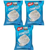 Pó preparo para Chantilly Kit 3 Pacotes Apti