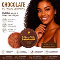 Pó Solto Facial Chocolate Para Peles Negras E Morenas Ultrafino Pó Solto Facial Chocolate Para Peles Negras E Morenas Ultrafino