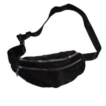 Pochete Bolsa Academia Cintura 2 Compartimentos Cor:Preto Pochete Bolsa Academia Cintura 2 Compartimentos Cor:Preto