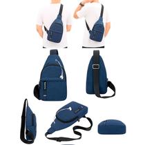 Pochete Bolsa Bolsinha Transversal Moto com Saida para Fone