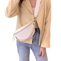 Pochete Bolsa Feminina Detalhe Corrente Estilosa Luxuosa Carnaval Shopping Pochete Bolsa Feminina Detalhe Corrente Estilosa Luxuosa Carnaval Shopping