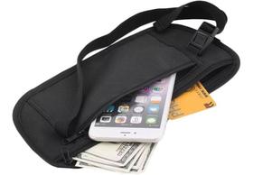 Pochete Bolsa Fina com Cinto Viagem Cintura Oculta Dinheiro Documentos Passaporte Dólar