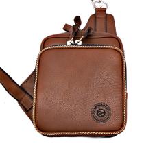 Pochete Cartucheira Em Couro Modelo Shoulder Bag - Unissex