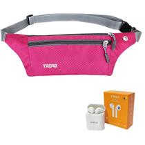 Pochete corrida Esportiva Impermeável Mais Fone De Ouvido Bluetooth Sem fio V5 porta Celular Sports