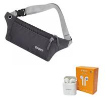 Pochete corrida Esportiva Impermeável Mais Fone De Ouvido Bluetooth Sem fio V5 porta Celular Sports