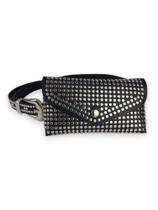 Pochete De Cintura Feminino Rebite E Cinto Removível R089