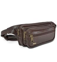 Pochete Feita De Couro Le Voyage Espaçosa Resistente Unissex