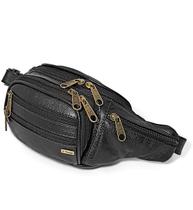 Pochete Feita de Couro Masculina Grande Espaçosa Resistente