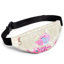 Pochete Feminina Transversal Peito Cintura Média Brilhosa Moda Estilosa Colorida Basica Pratica Reforçada Faculdade Top