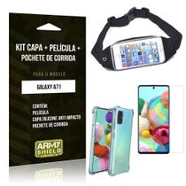 Pochete Galaxy A71 Pochete +Capa Anti Shock+Película Vidro