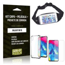 Pochete Galaxy M10 Pochete +Capa Anti Shock+Película Vidro