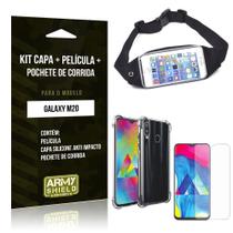 Pochete Galaxy M20 Pochete Capa Anti Shock Película Vidro