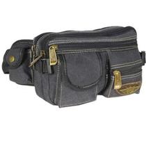 Pochete KVN Jeans 6 Bolsos Alças Reguláveis Preto