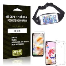 Pochete LG K51s + Capinha Anti Impacto + Película de Vidro Blindada - Armyshield