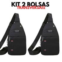 Pochete Masculina Transversal Impermeável Mochila de Peito Bolsa Tiracolo Moderna 1 ou 2 Peças Pochete Masculina Transversal Impermeável Mochila de Peito Bolsa Tiracolo Moderna 1 ou 2 Peças