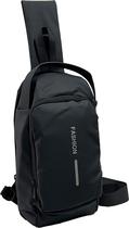 Pochete Mochila Shoulder Bag Ombro Transversal Impermeável Preto