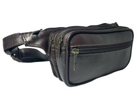 Pochete Pequena De Couro Leve Fina Slim Compacta 4 Bolsos Pochete Pequena De Couro Leve Fina Slim Compacta 4 Bolsos