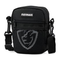 Pochete Shoulder Bag Black Redinha Logotipo Everbags