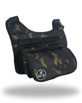 Pochete Tiracolo em Lona Camuflado com Preto Pochete Tiracolo em Lona Camuflado com Preto