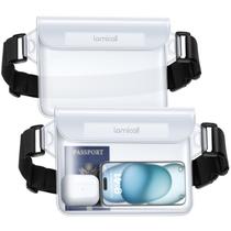 Pochetes impermeáveis Lamicall, pacote com 2 unidades para iPhone Clear
