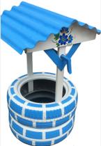 Poço Decorativo para Jardim Azul Poço Decorativo para Jardim Azul