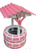 Poço Decorativo para Jardim Rosa Poço Decorativo para Jardim Rosa