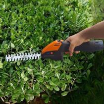 Podador Aparador de Arbusto e grama Sem Fio 2 Lâmina e 2 baterias Recarregável Elétrico Potente Resistente Multiuso Seguro - H&Q