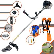 Podador de Grama À Gasolina Anmax CG430B 43cc 1,7HP 12.000rpm Robusta e de Alta Performance Roçadeira Profissional Completa Para Todos os Tipo de Cortes C/ Carretel + 3 Facas + Escova de Aço