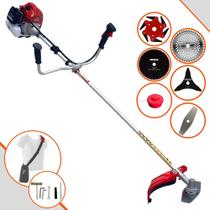 Podador de Grama À Gasolina Kawashima BCJ620L 2T 62cc 3HP Roçadeira Lateral de Alta Performance Com Faca 2 Pontas, Faca 3 Pontas, Faca 6 Pontas, Faca 40 Dentes, Faca 80 Dentes e Carretel de Nylon Podador de Grama À Gasolina Kawashima BCJ620L 2T 62cc 3HP Roçadeira Lateral de Alta Performance Com Faca 2 Pontas, Faca 3 Pontas, Faca 6 Pontas, Faca 40 Dentes, Faca 80 Dentes e Carretel de Nylon