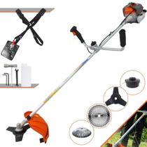 Podador de Grama À Gasolina Vulcan VR330-P 33cc 1,2HP 10.000rpm 2T Roçadeira Completa Com Guidão Anti-Vibração Carretel Nylon + Faca 3 Pontas + Faca Circular 40 Dentes Vídea + Escova de Aço 38 Cerdas Podador de Grama À Gasolina Vulcan VR330-P 33cc 1,2HP 10.000rpm 2T Roçadeira Completa Com Guidão Anti-Vibração Carretel Nylon + Faca 3 Pontas + Faca Circular 40 Dentes Vídea + Escova de Aço 38 Cerdas