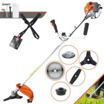 Podador de Grama À Gasolina Vulcan VR430P 43cc 2T 1,7HP 10000rpm Robusta e de Alta Performance Roçadeira Profissional Completa Para Todos os Tipo de Cortes Com Carretel Nylon + 3 Facas + Escova de Aço