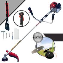 Podador de Grama Kawashima BCJ521L À Gasolina Motor 2 Tempos 52cc 2,5HP de Potência 10.000rpm Completo Para Todos os Tipos de Trabalho Com Carretel de Nylon + Lâmina 2 Pontas + Lâmina 40 Dentes Vídea
