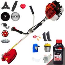 Podador de Grama Kawashima KW43L 2T 43cc 1,7HP Roçadeira Com Carretel e Faca 2 Pontas + Kit Faca 3 Pontas, Faca 6 Pontas, Faca 40 Dentes Vídea, Faca 80 Dentes e Trimmer + Escova + EPI + ÓLEO TOYAMA Podador de Grama Kawashima KW43L 2T 43cc 1,7HP Roçadeira Com Carretel e Faca 2 Pontas + Kit Faca 3 Pontas, Faca 6 Pontas, Faca 40 Dentes Vídea, Faca 80 Dentes e Trimmer + Escova + EPI + ÓLEO TOYAMA