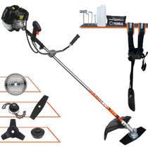 Podador de Grama Profissional À Gasolina Terra GRH520 52cc 2,5HP 6.500rpm Roçadeira Multifunções de Alta Performance Com Faca 2 Pontas, Faca 3 Pontas, Lâmina Circular, Trimmer e Carretel de Nylon Podador de Grama Profissional À Gasolina Terra GRH520 52cc 2,5HP 6.500rpm Roçadeira Multifunções de Alta Performance Com Faca 2 Pontas, Faca 3 Pontas, Lâmina Circular, Trimmer e Carretel de Nylon