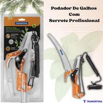 Podador Profissional Tramontina 12 305mm com Serrote para Galhos Sem Cabo Podador Profissional Tramontina 12 305mm com Serrote para Galhos Sem Cabo