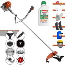 Podador Tekna RL430ACNTK 43cc Com Carretel + Facas 2 Pontas, 3 Pontas, 6 Pontas, 40 Dentes, 80 Dentes, Trimmer e Escova de Aço + EPI + ÓLEO STIHL 2T