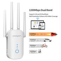 Poderoso roteador repetidor wi-fi sem fio 1200Mbps Dual Band 2.4/5G 4 Antena Wi Fi Range Extender Wi Fi Route home Network route Roteadores sem fio